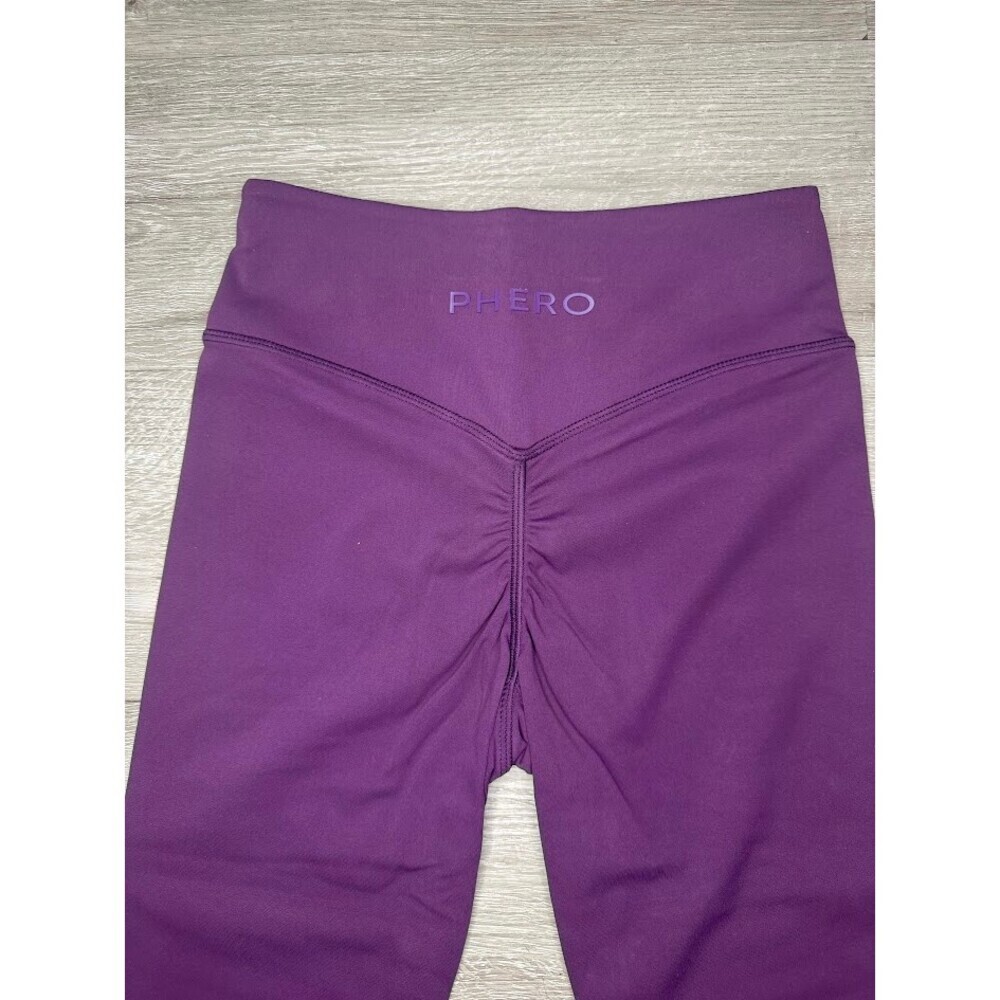 Plum Purple Scrunch Leggings Mid-High Waisted Athleisure Gym Yoga Soft